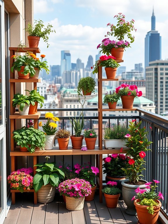 add shelves for plants