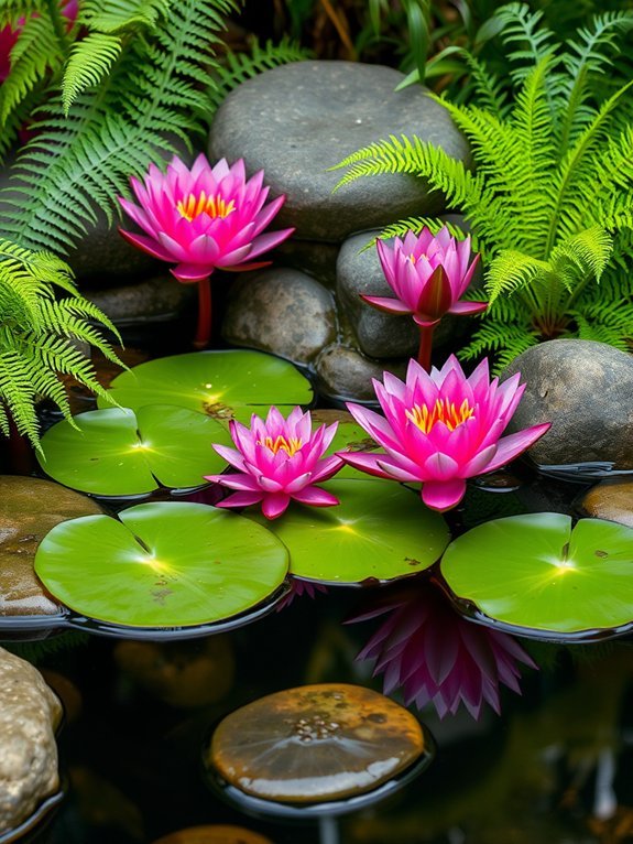 aquatic plants on display