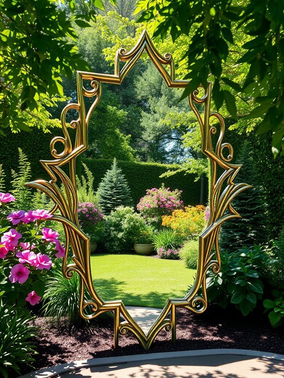 artistic reflective wall piece