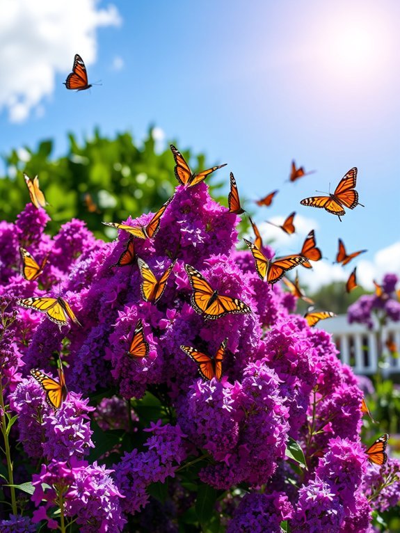attracts butterflies and bees