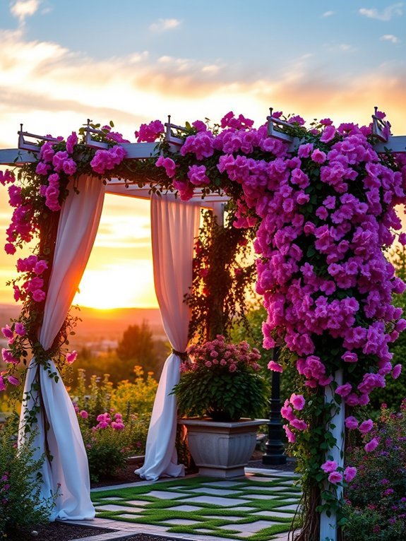 beautiful outdoor floral structure