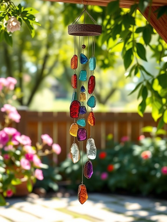 beautiful sea glass chimes