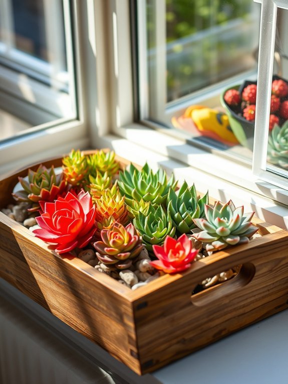 beautiful tray of succulents