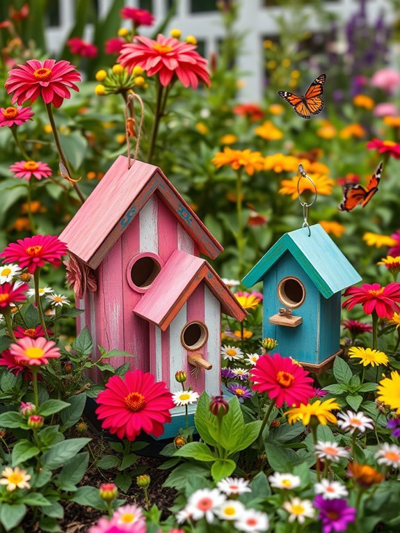 beautifully designed bird shelters
