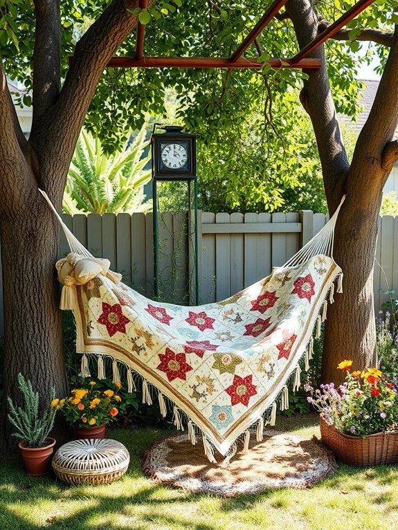 bohemian vintage quilt hammock