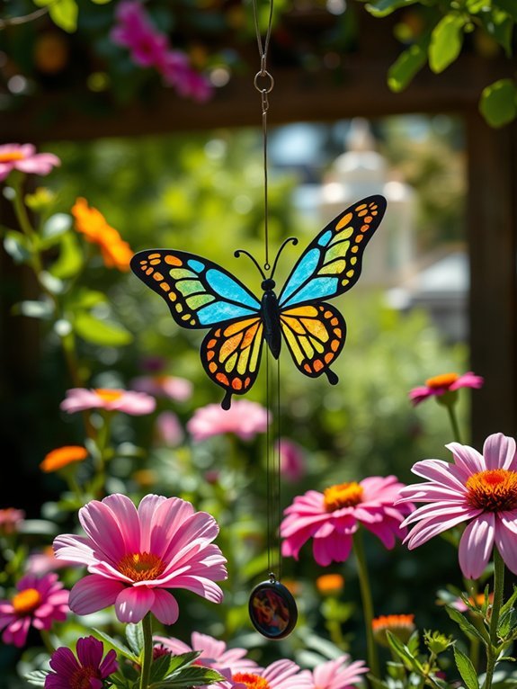 charming butterfly themed wind chime