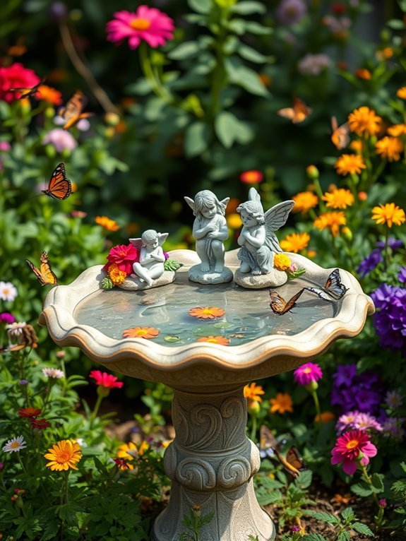 charming decorative birdbath design
