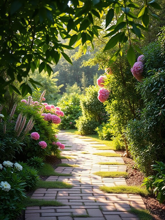charming garden pathway scenery
