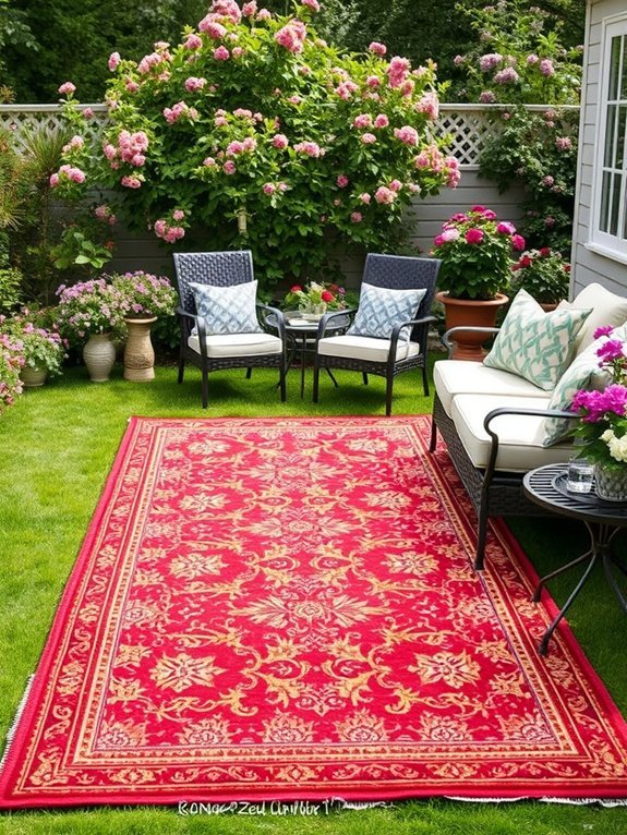 chic area rugs outdoors