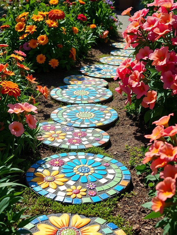 colorful decorative garden accents