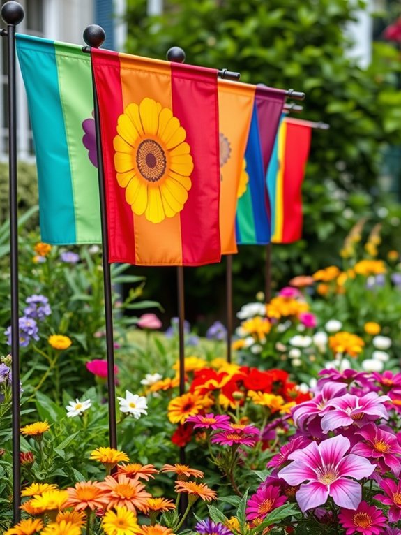 colorful outdoor decoration flags