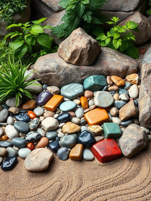 colorful stones for contrast