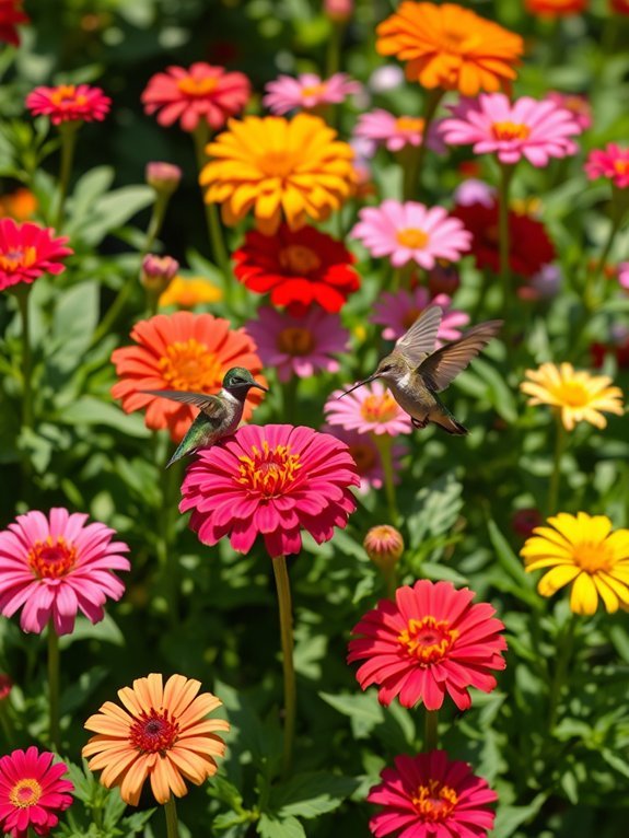 colorful summer garden flowers