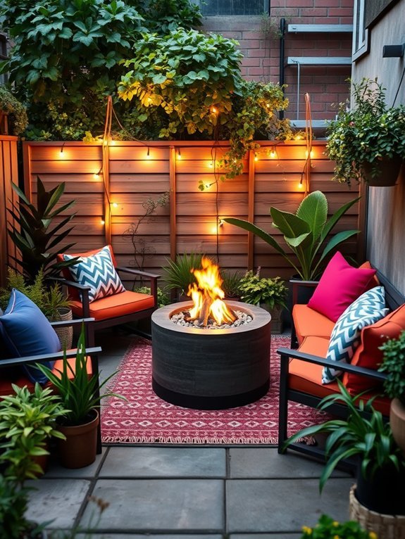 compact fire pit installation