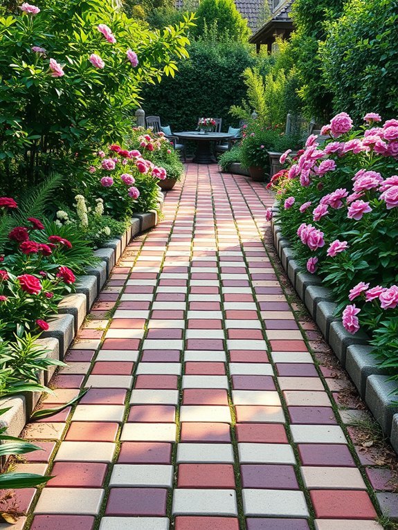 contrasting colors checkerboard design