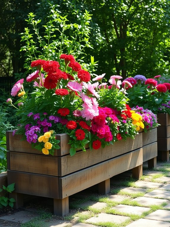creative wooden garden containers