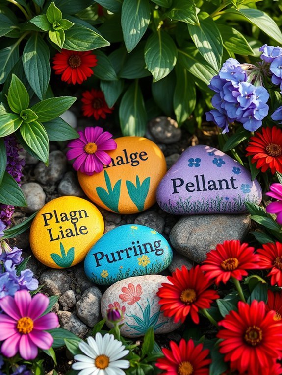 decorative garden stone markers