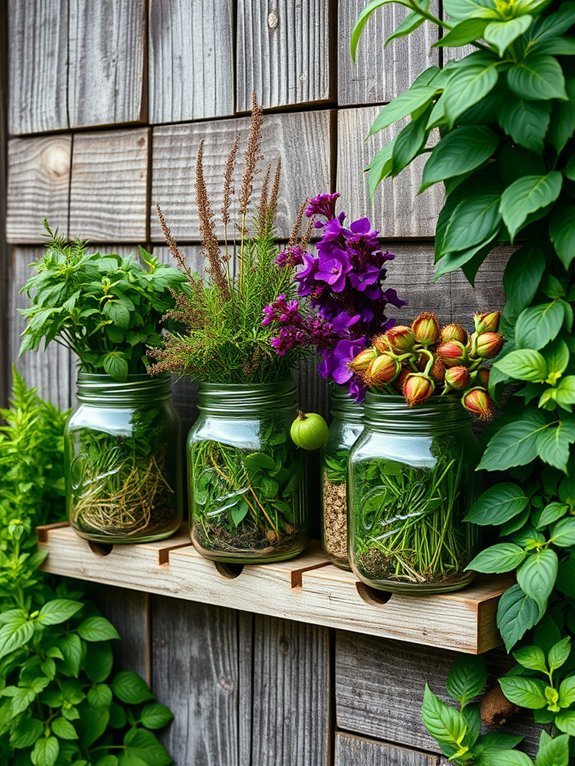 decorative rustic plant holders