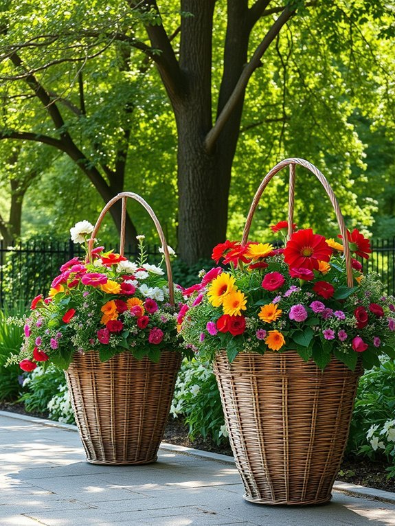 decorative woven plant containers