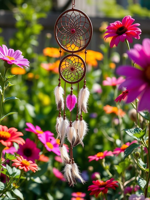 dreamcatcher themed wind chime