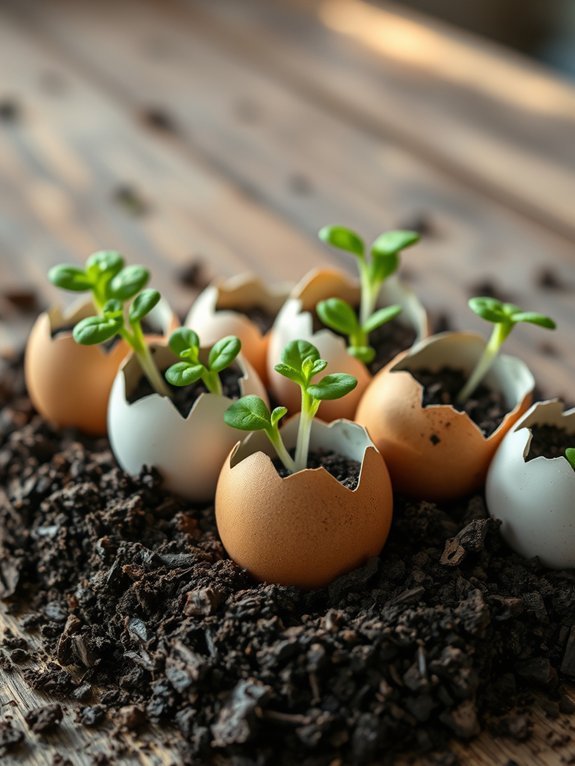 eggshells as seed planters
