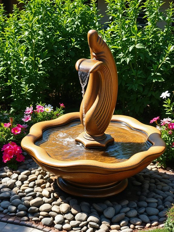 elegant artistic water feature