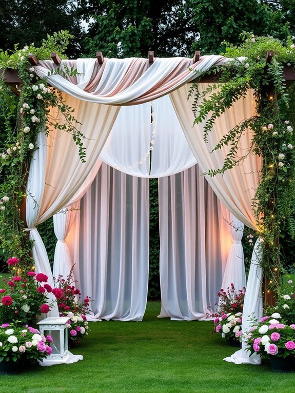 elegant fabric covered structure