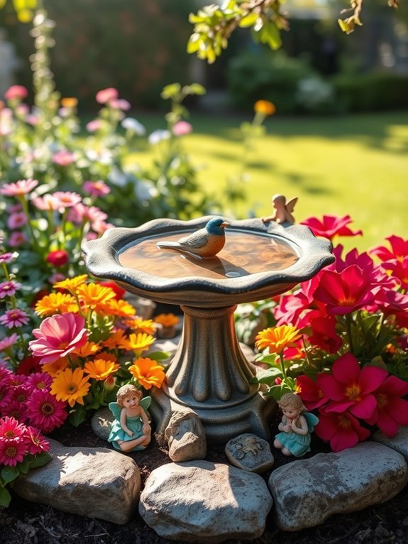 elegant outdoor bird baths