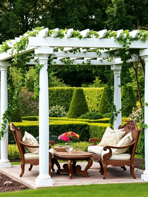 elegant outdoor furniture setup