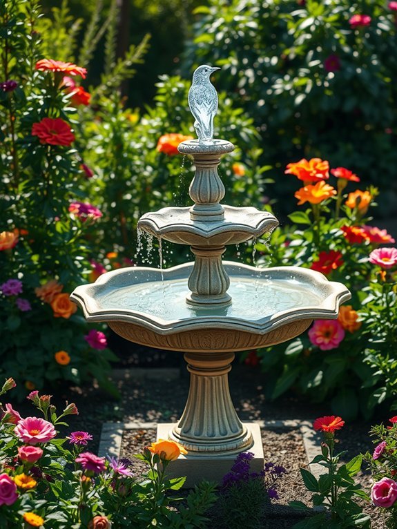 elegant outdoor water feature