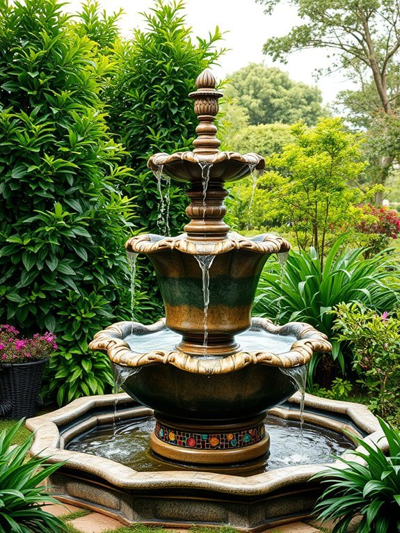 elegant water display sculpture