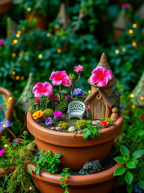 enchanted blooming flower pots
