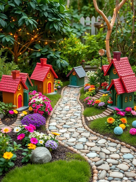 enchanted pebble pathway garden