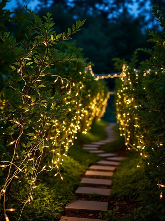 enchanting luminescence among greenery