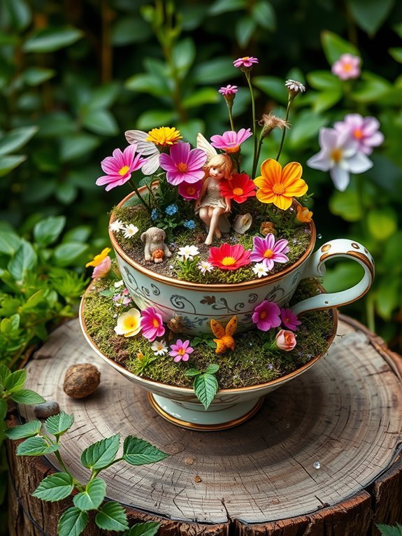 enchanting miniature tea garden