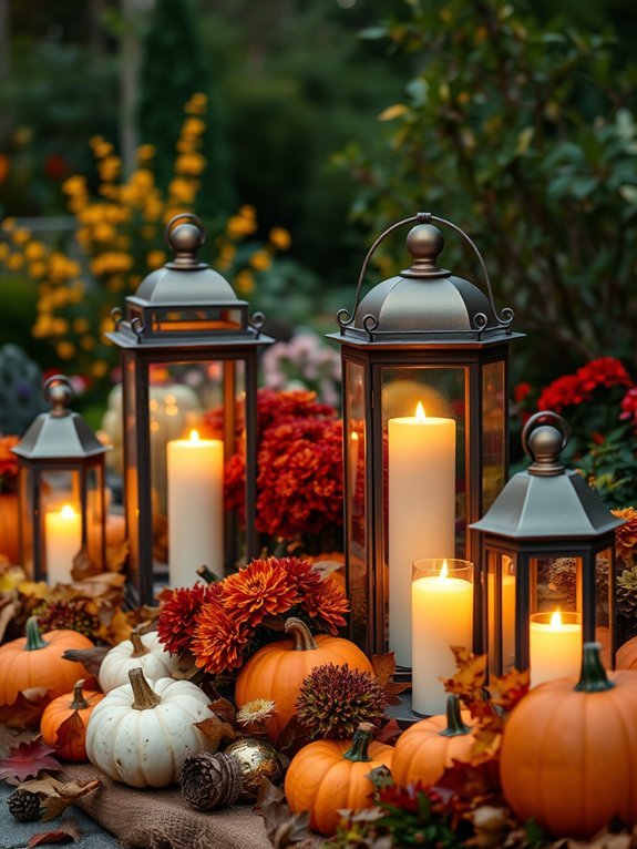 evening ambiance with lanterns