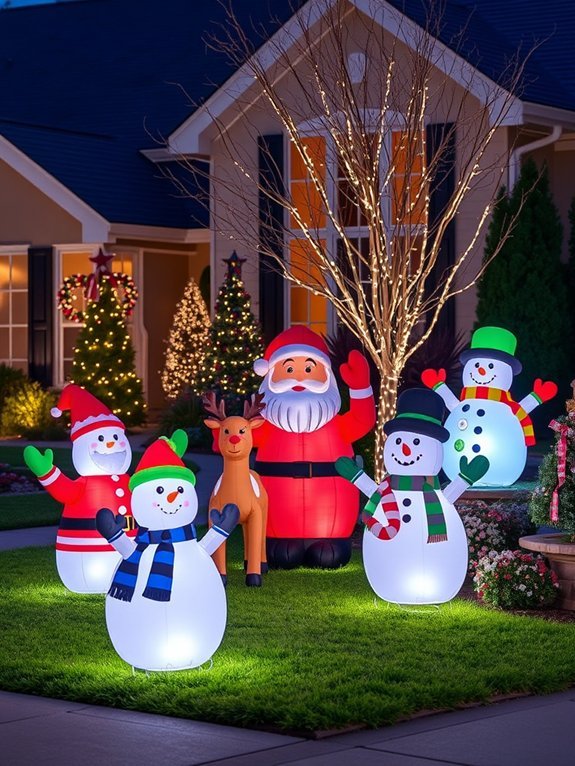 festive air filled decorations