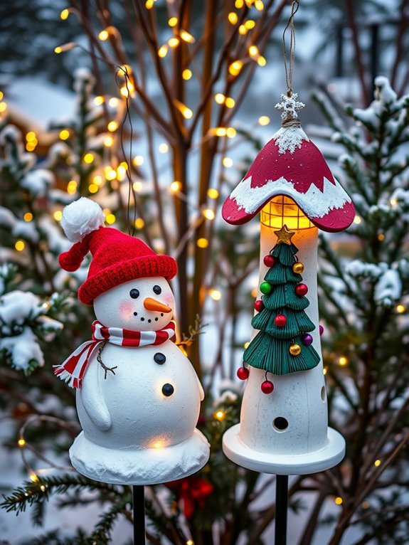 festive bird feeding stations