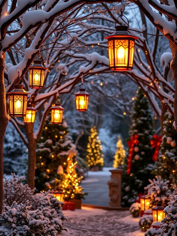 festive glowing holiday decor
