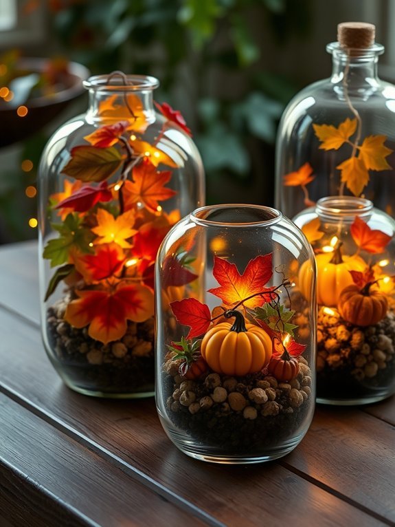 festive miniature glass garden