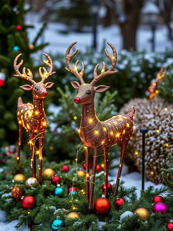 festive outdoor decorations stakes