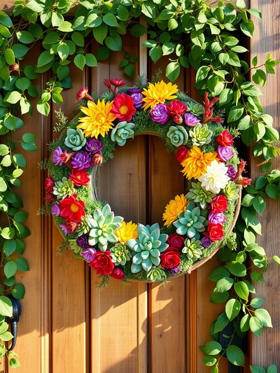 floral decoration with succulents