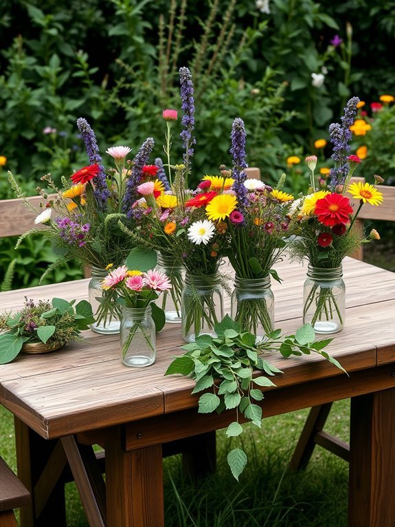 garden blooms for arrangements
