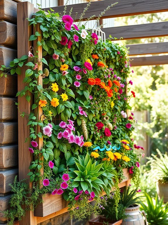 greenery on vertical structures