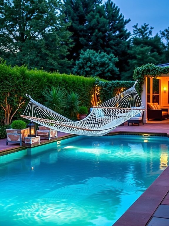 hammock suspended above water