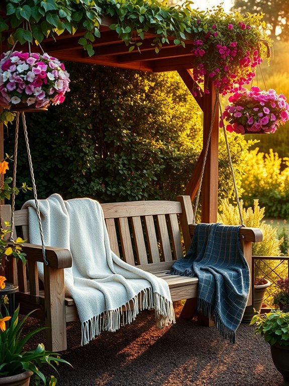 handcrafted outdoor seating option