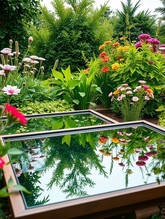 horizontal reflective landscape mirror