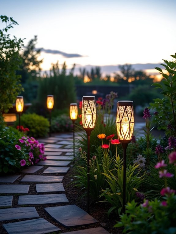 illuminated outdoor garden decor