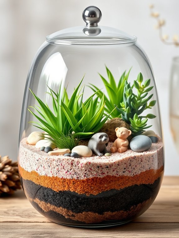 layered sand and soil