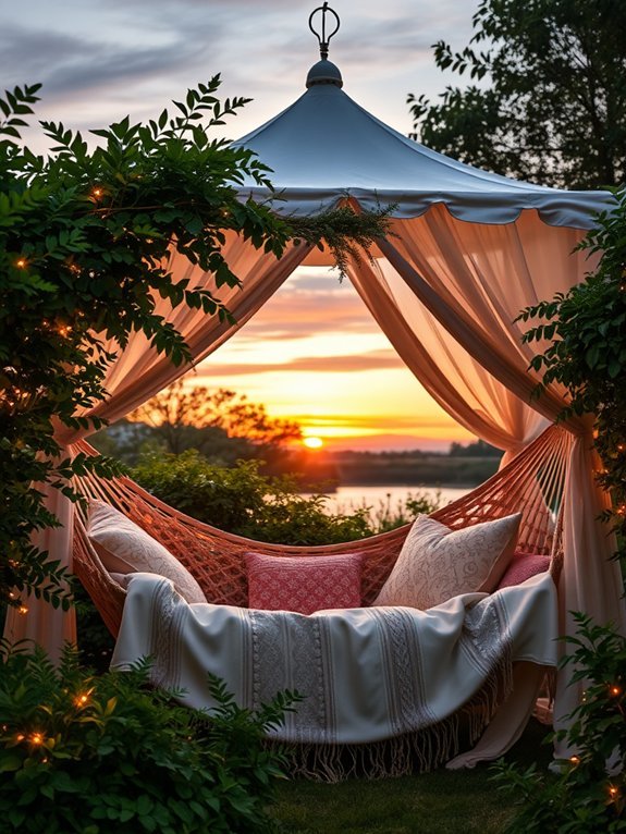 luxury outdoor sleeping setup